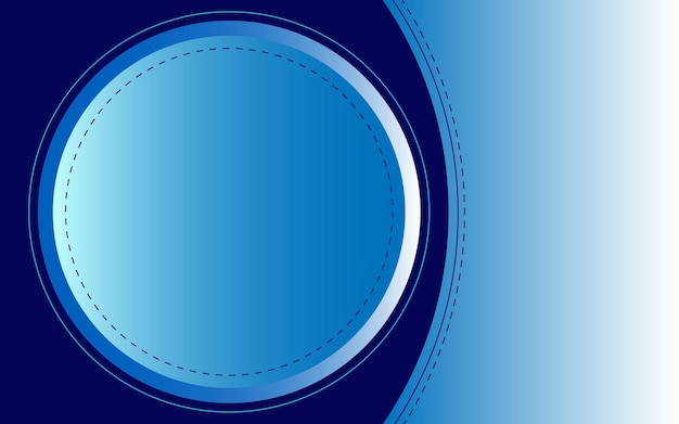 Circle shape and line blue background