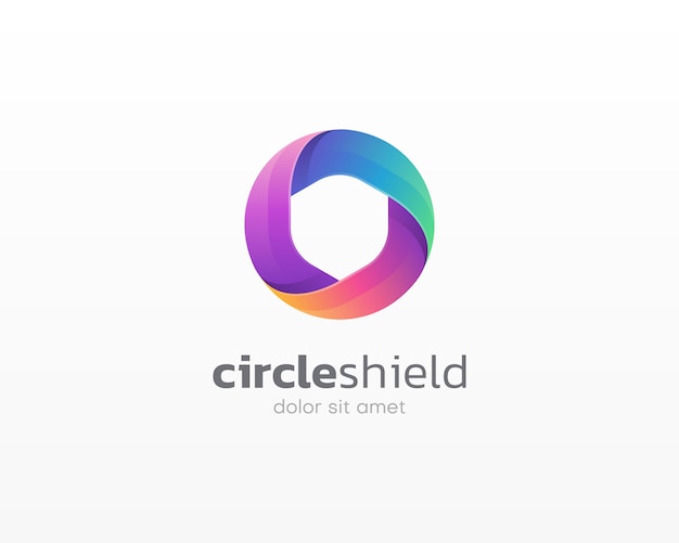 Vector circle shield logo