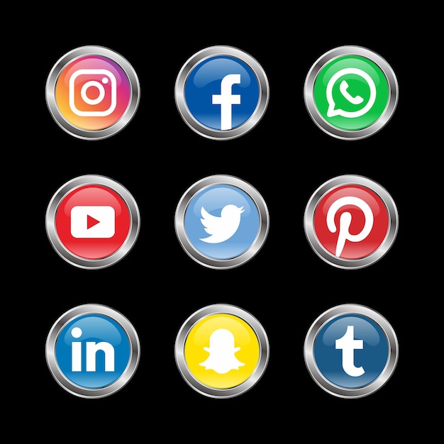 Circle social media logo design