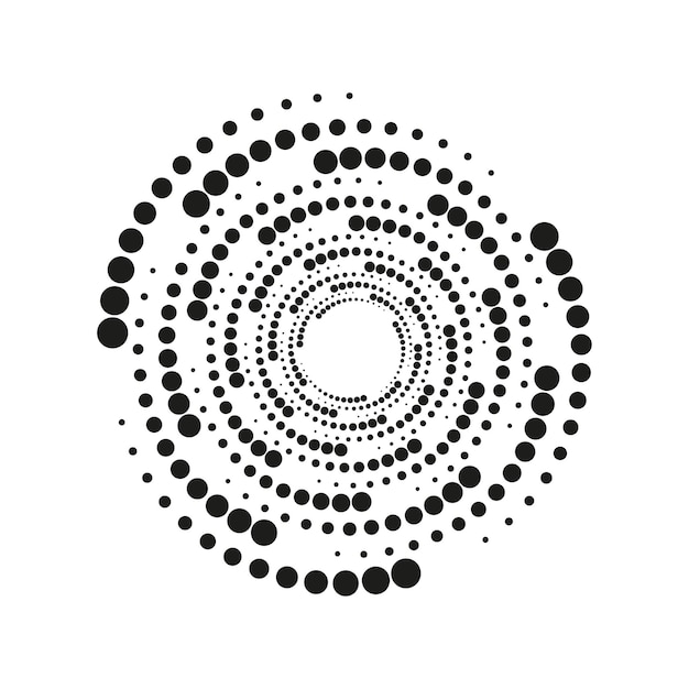 サークル スパイラル ドット デザイン要素幾何学模様 ベクトル図