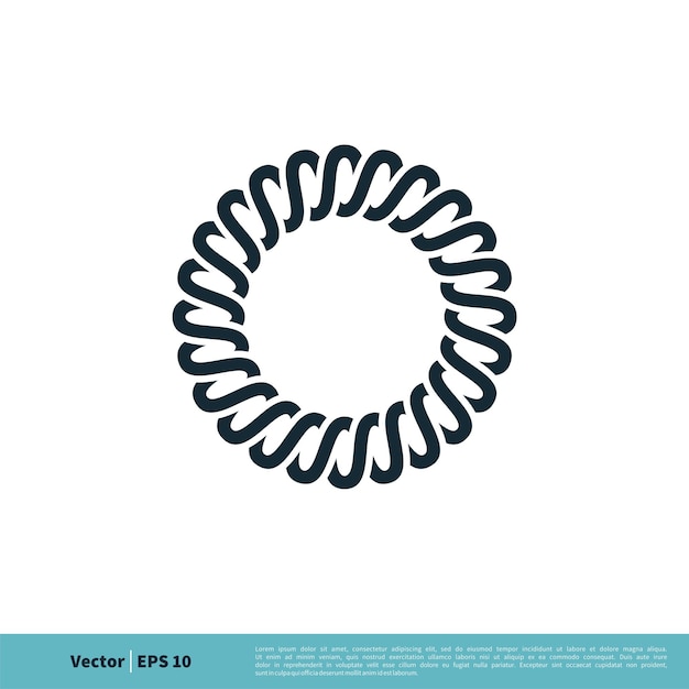 Circle spring icon vector logo template illustration design vector eps 10