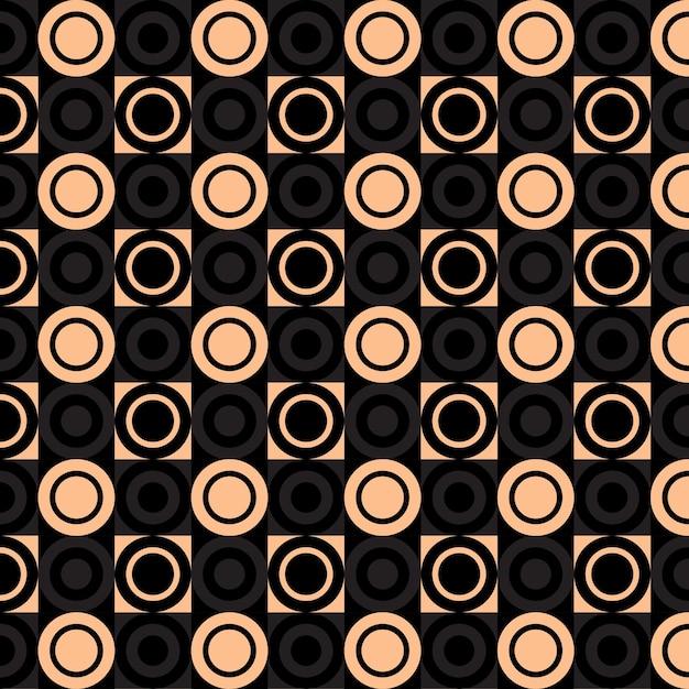 Vector circle square round geometric tile pattern