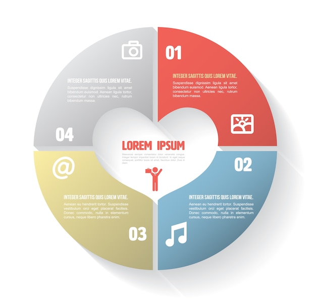 Vector circle step four for health concept