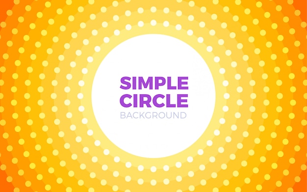 Circle style background with dotted element in orange color