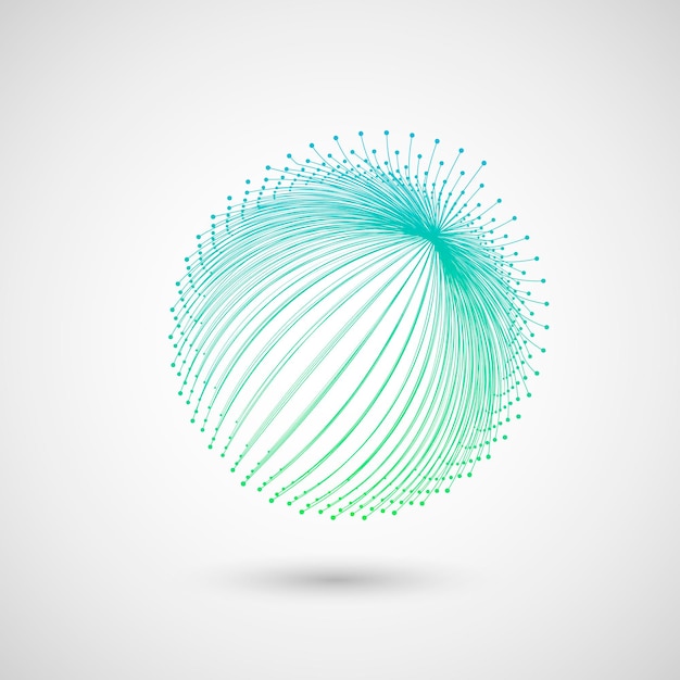 Circle swirl shape illustration Vector rounded lines