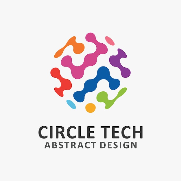 Vector circle tech logo design