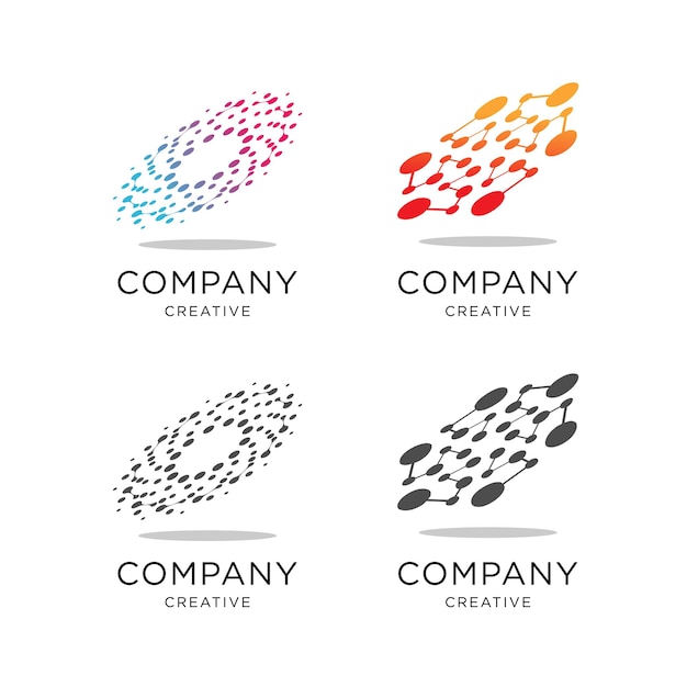 Circle Tech Logo Geavanceerde analyse database symbool connect The dots