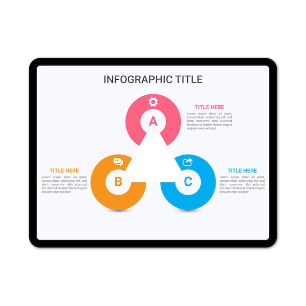 Cerchio e triangolo infografica