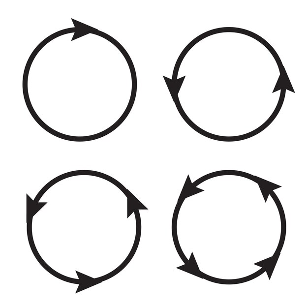 Vector circle vector arrows