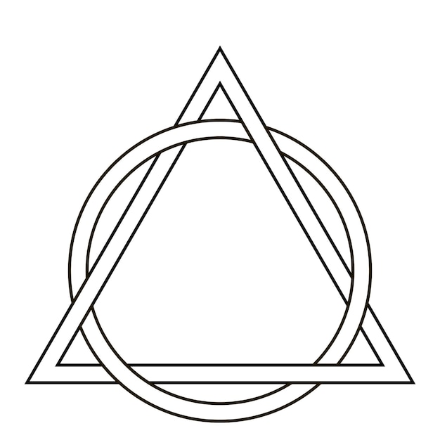 Тату круговое переплетение треугольник