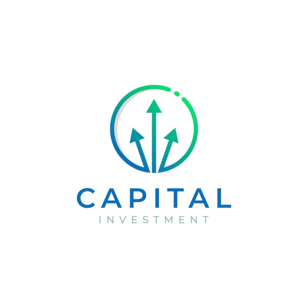 Circle with Arrow up Symbol Capital Investment Logo Design Inspiration