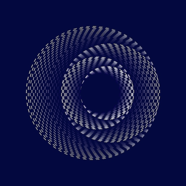 Vector a circle with a blue background that has a circle in the middle