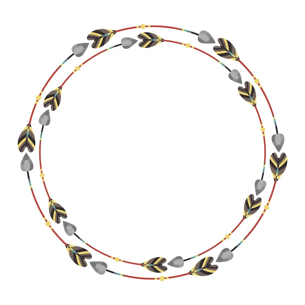 a circle with a circle of beads and a circle with a circle around it