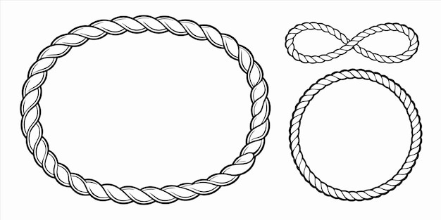 Vector a circle with a circle of rope and a circle of rope