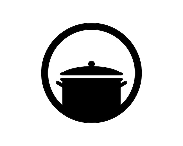 Circle with pot silhouette inside