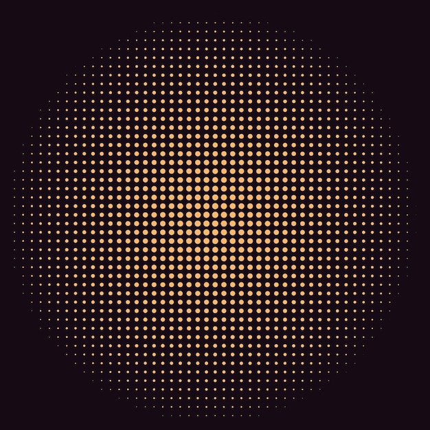 A circle with a yellow dot on it