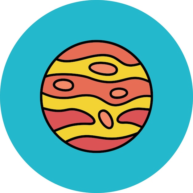 a circle with a yellow and orange design on it