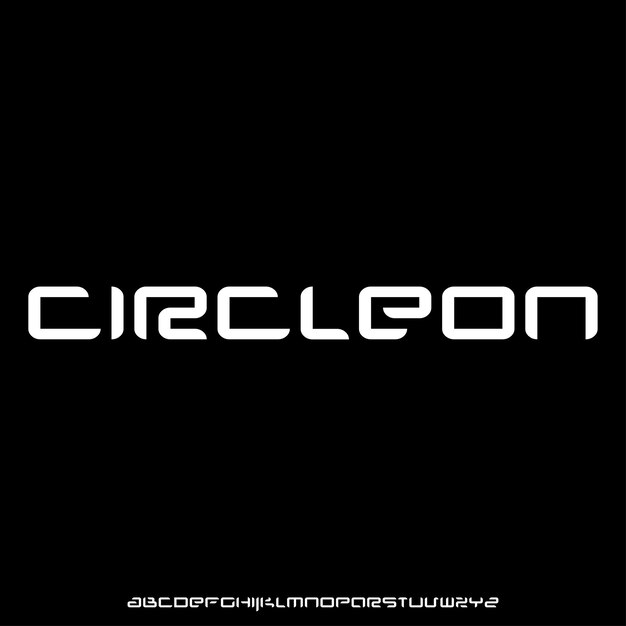 Vector circleon futuristisch modern industrieel lettertype vector lettertype