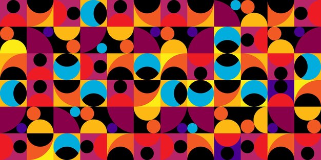 Circles abstraction geometric pattern of different colors