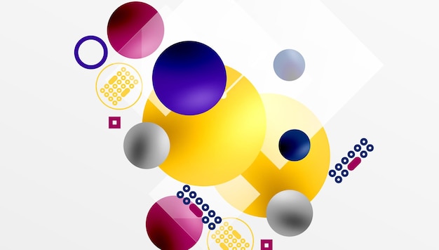 circles and elements geometric abstract background