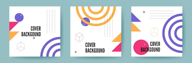 Vector circles geometric wallpaper. trendy gradient shapes composition.