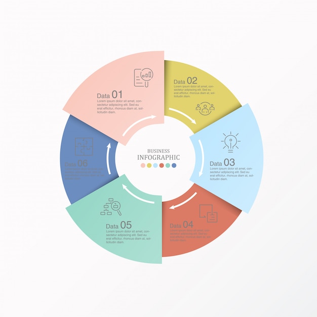 Circles infographics for present business concept.