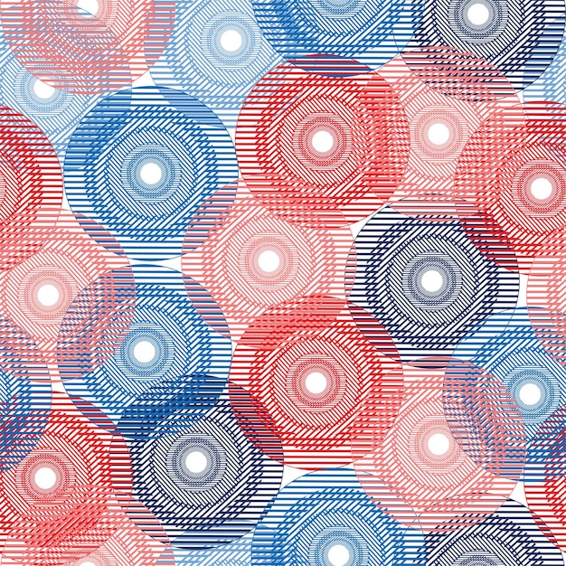 Circles multi-colored neon watercolor seamless pattern.