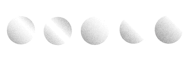 Vector circles noise texture dotwork grain pointillism gradient pattern radial stochastic grange texture do