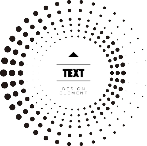 Vector circles spiral banner logo text template