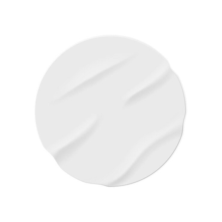 Vector circlular round wrinkled glued sticker