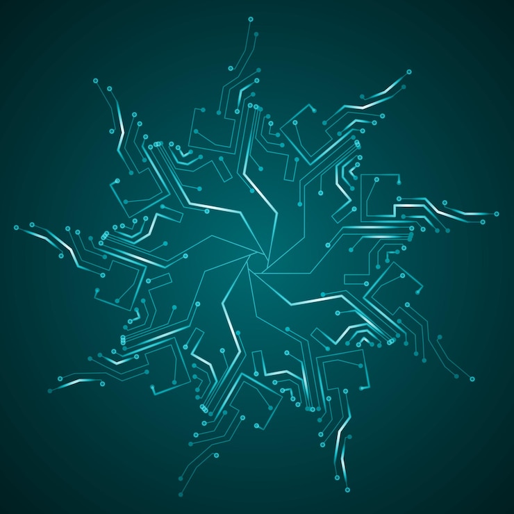 Vector circuit board background abstract technology illustration