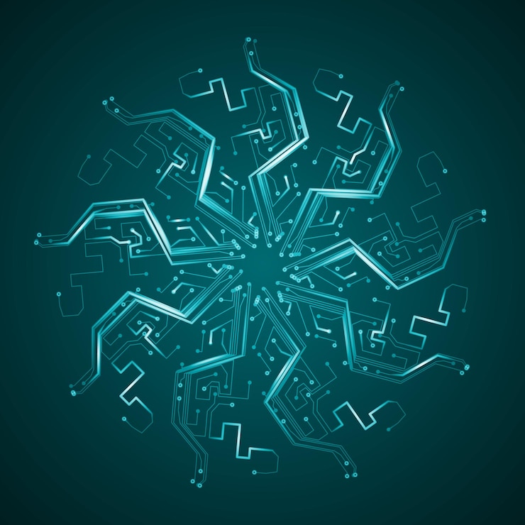 Vector circuit board background abstract technology illustration