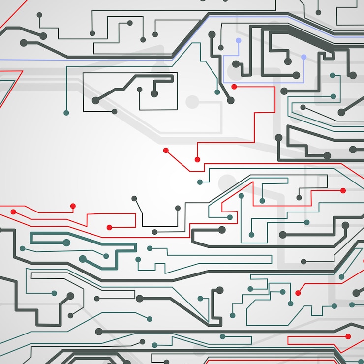 Vector circuit board background technology illustration