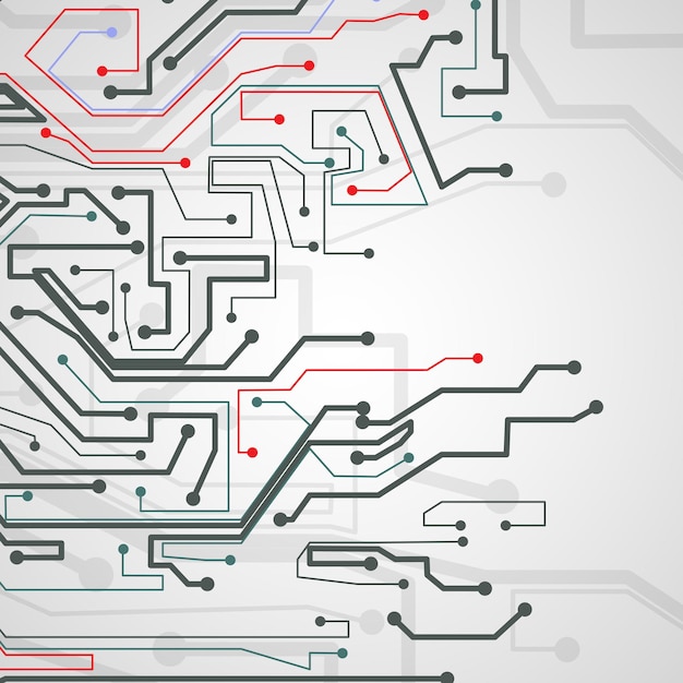 Illustrazione della tecnologia di sfondo del circuito stampato