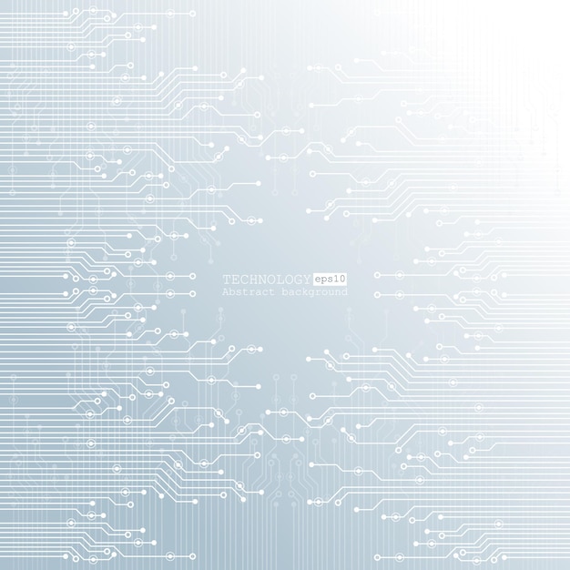 ベクトル 回路基板チップセット技術的要素を持つ抽象的な技術の背景