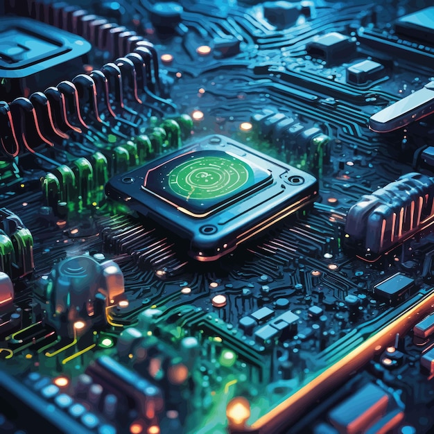 circuit board computer background motherboard computer technology conceptcircuit board computer b