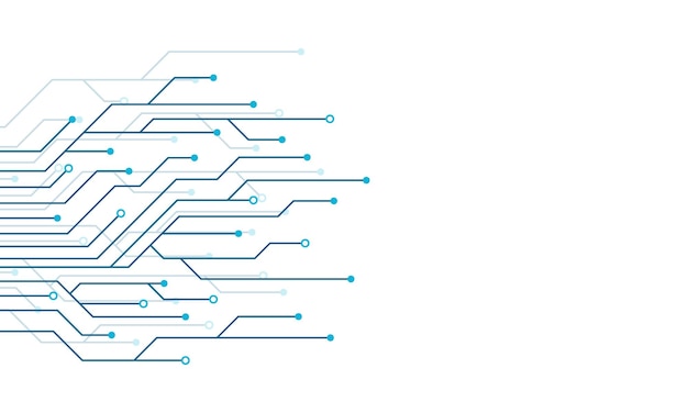 回路基板エレクトロニクス デジタル技術バナー抽象的な技術背景技術未来回路基板抽象的なバナー ベクトル図