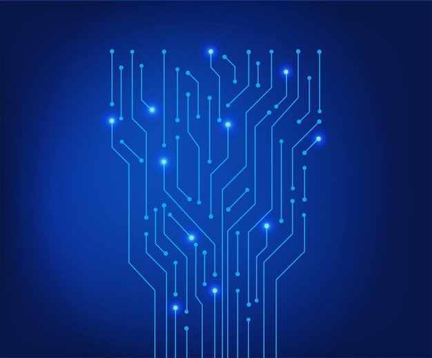 Circuit board futuristic technology abstract technology blue background vector illustration