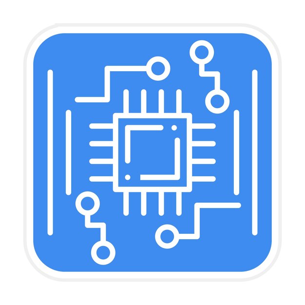 Vector circuit board icon vector image can be used for engineering