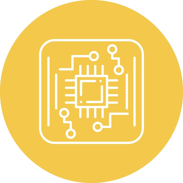 Vector circuit board icon vector image can be used for engineering