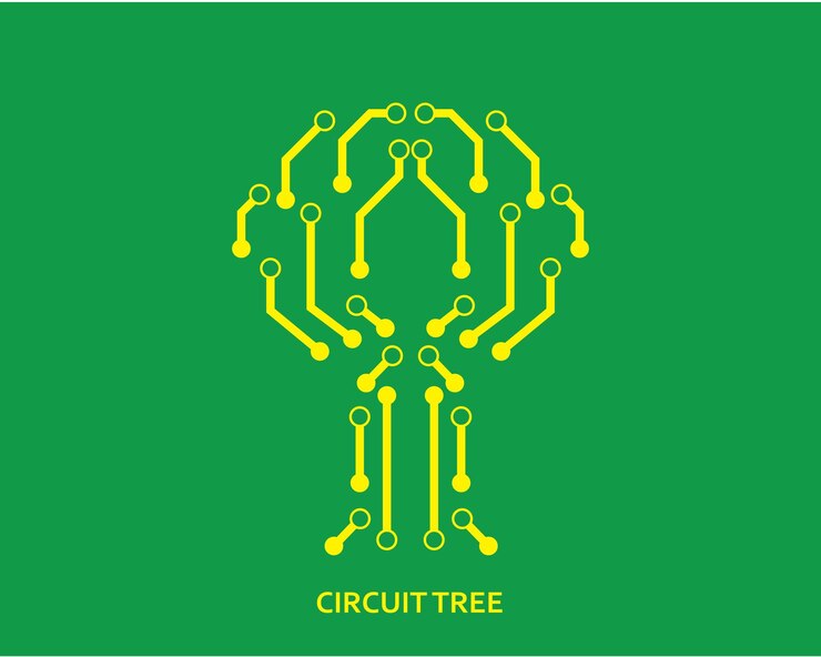 Vector circuit board linecpuchip icon logo illustration vector design
