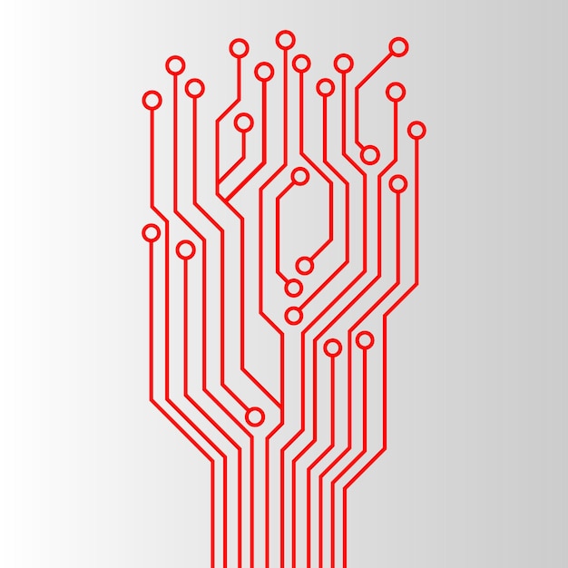 circuit board pattern in form of a tree