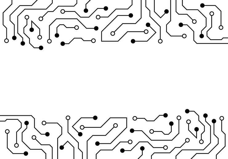 Vector circuit board technology background vector