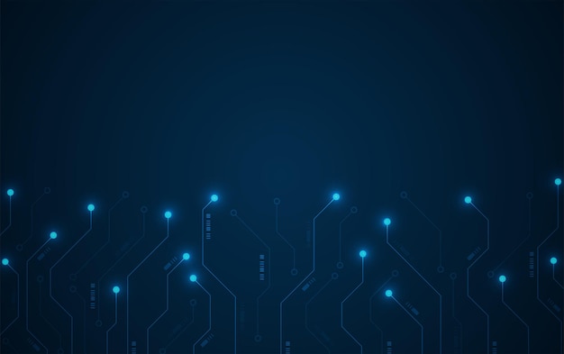 Векторный фон печатной платы Электронная компьютерная аппаратная технология