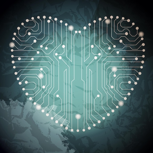 Circuit board with in heart shape pattern