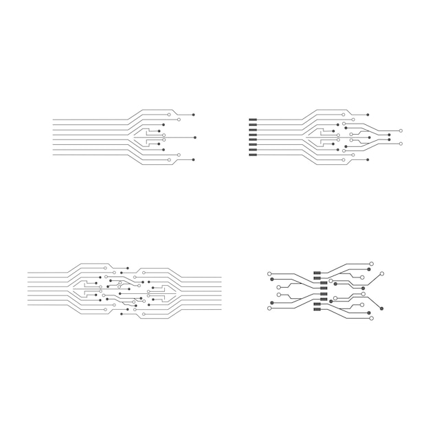 Circuit circle template vector illustration icon design