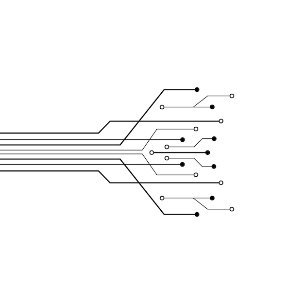 Circuit cirkel sjabloon vector illustratie pictogram ontwerp