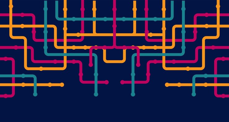 Vector circuit connect lines and dots