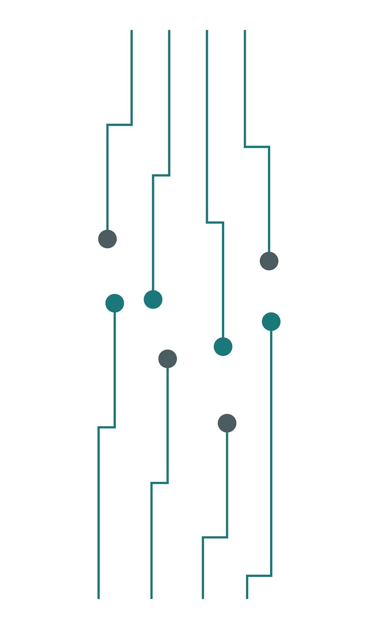 Vector circuit connection brochure element design