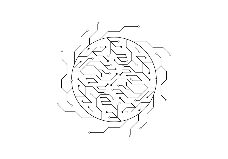 Vector circuit illustration design